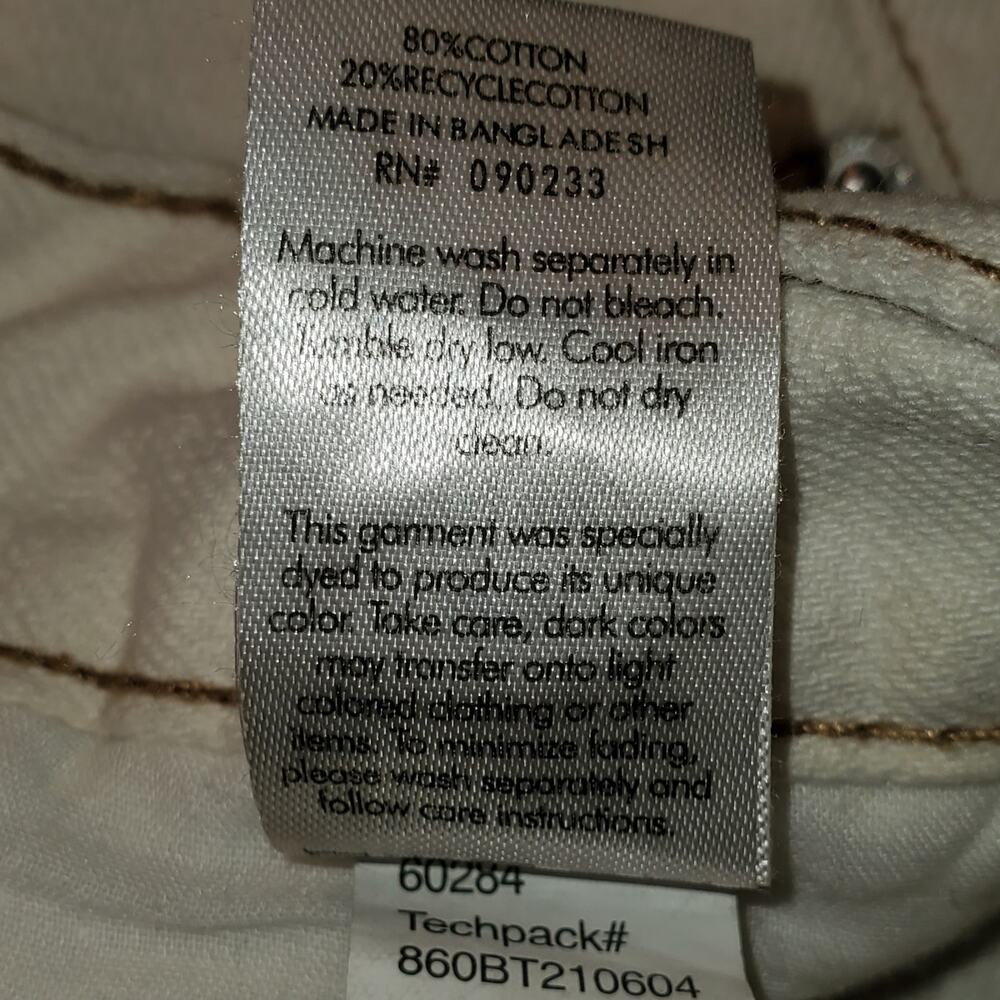 Pacsun Cream Wash Dad Jean Straight Frayed Distressed Ripped Jeans 24 - Picture 9 of 10